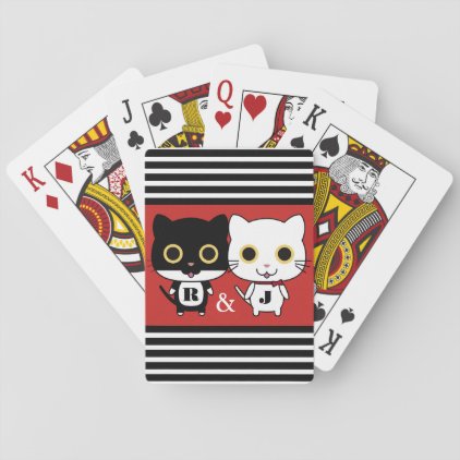 Two Cool Cats Personalized Playing Cards