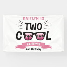 Two Cool Girls 2nd Birthday Banner