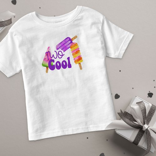 Two Cool Girls 2nd Birthday Popsicle Toddler T_shirt