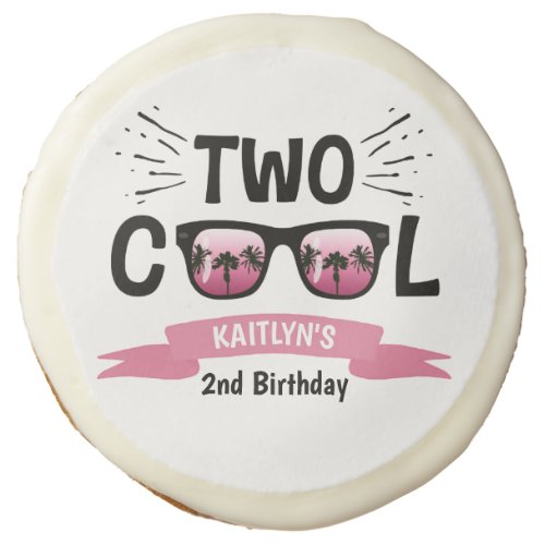 Two Cool Girls 2nd Birthday Sugar Cookie