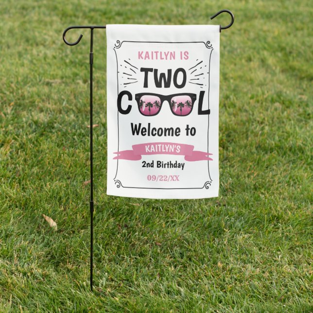 Two Cool Girls 2nd Birthday Welcome Sign (In SItu)