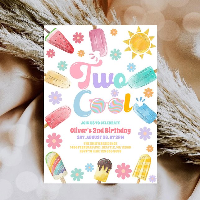 Two Cool Ice Cream Birthday Invitation (Creator Uploaded)