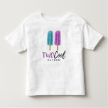 Two Cool Kid&#39;s 2nd Birthday Summer Ice Pop Party Toddler T-shirt at Zazzle