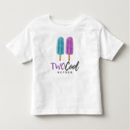 Two Cool Kid's 2nd Birthday Summer Ice Pop Party Toddler T-shirt at Zazzle