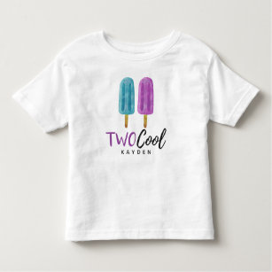 TWO COOL Kid's 2nd Birthday Summer Ice Pop Party Toddler T-shirt