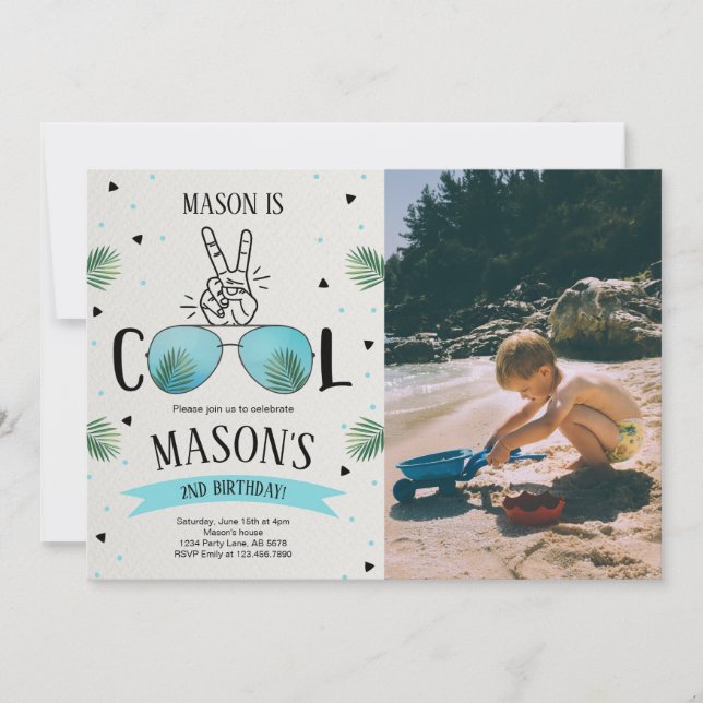 Two Cool Photo Invitation (Front)