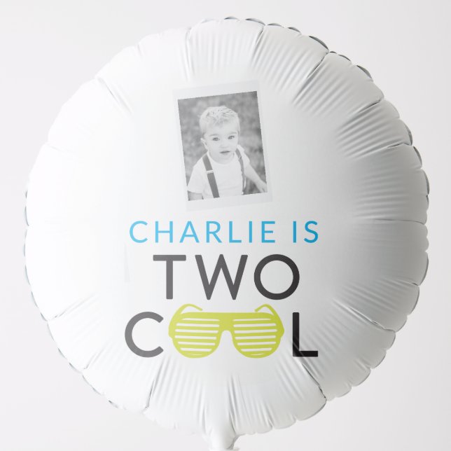 Two Cool Photo party Balloon (Front)