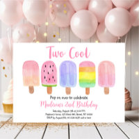 Two Cool Pink Popsicle Birthday