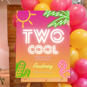 Two Cool - Pool Party Girl Birthday Welcome Sign