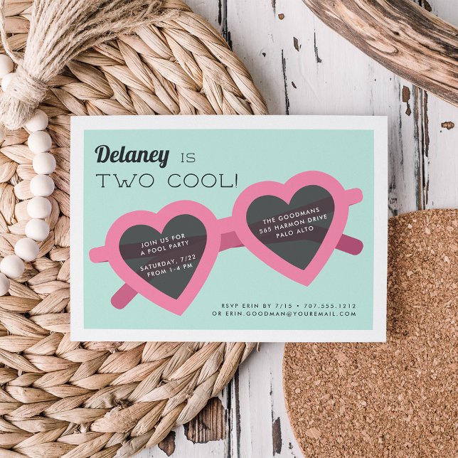 Two Cool | Summer Sunnies Birthday Party Invite (Creator Uploaded)