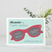 Two Cool | Summer Sunnies Birthday Party Invite (Standing Front)
