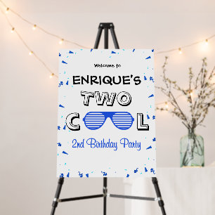 TWO Cool Sunglass 2nd Birthday Party Foam Board