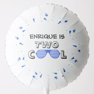 TWO Cool Sunglass 2nd Birthday Party Paper Plates Balloon