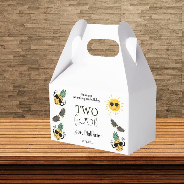 Two Cool Sunglass Fruity 2nd Birthday  Favor Boxes (Creator Uploaded)