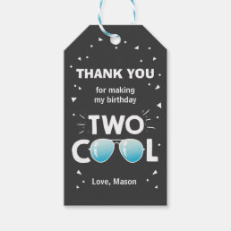 Two Cool Sunglasses Birthday Thank You Favor Tags