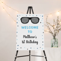 Two Cool Sunglasses Boy Birthday Welcome Foam Board