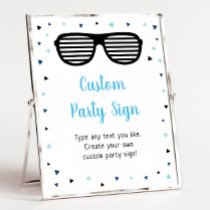 Two Cool Sunglasses Boy Editable Birthday Sign