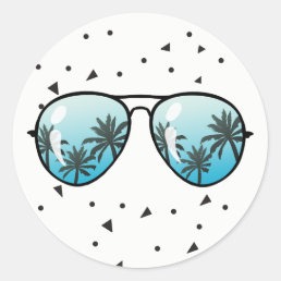 Two Cool Sunglasses Boy Favor Tag Cupcake Label