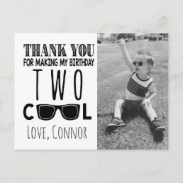 Two Cool Thank You Card with Personalized Photo
