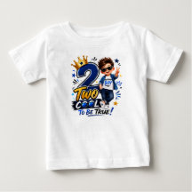 Two Cool to Be True 2nd Birthday Toddler T-Shirt