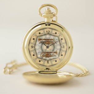 Two Cornets ~ Strange Musical Design ~ Unique ~ Pocket Watch
