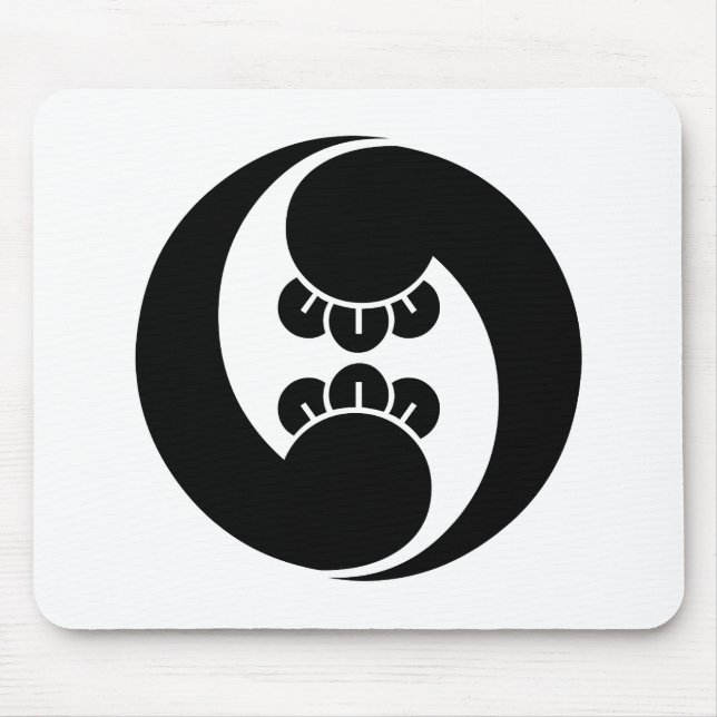 Two  counterclockwise clove swirls mouse pad (Front)