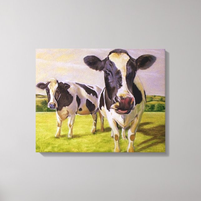Two Cows Canvas Print (Front)