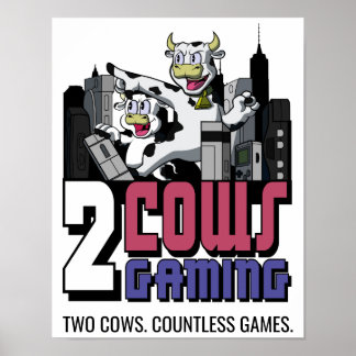 Two Cows Gaming Poster