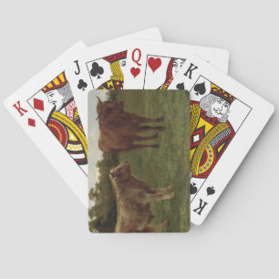 Two Cows Standing in a Field (by Rosa Bonheur) Poker Cards