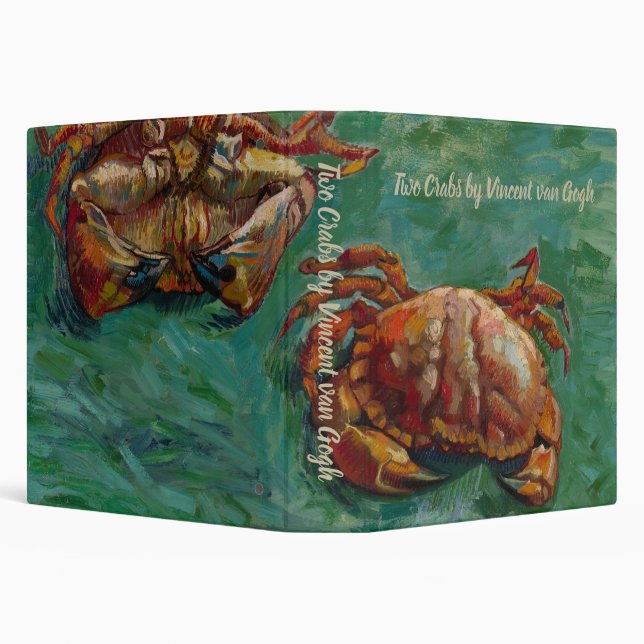 Two Crabs by Vincent van Gogh 3 Ring Binder (Background)