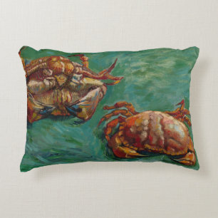 Two Crabs by Vincent van Gogh Accent Pillow