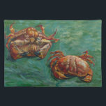 Two Crabs by Vincent van Gogh Cloth Placemat<br><div class="desc">Two Crabs by Vincent van Gogh is a vintage fine art post impressionism still life painting featuring two crabs with two different views. One crab is on it's back and the other crab is right side up. Great image for a crab feed or seafood festival! About the artist: Vincent Willem...</div>