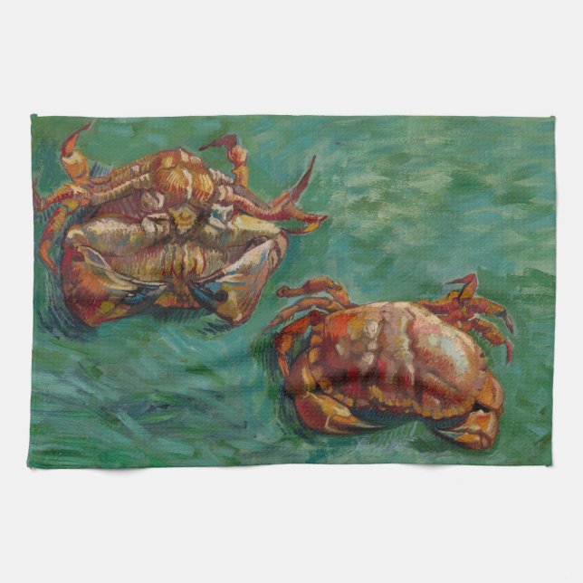 Two Crabs by Vincent van Gogh Kitchen Towel (Horizontal)