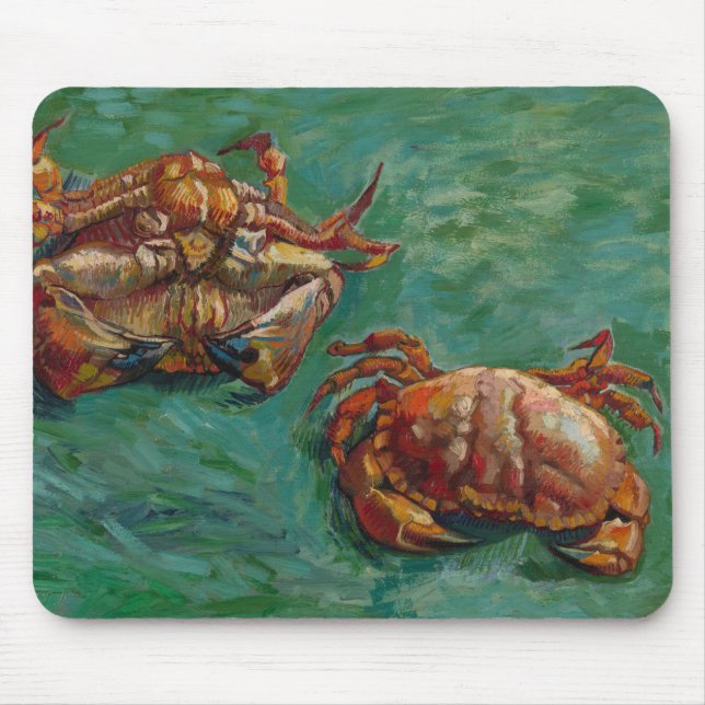 Two Crabs by Vincent van Gogh Mouse Pad (Front)