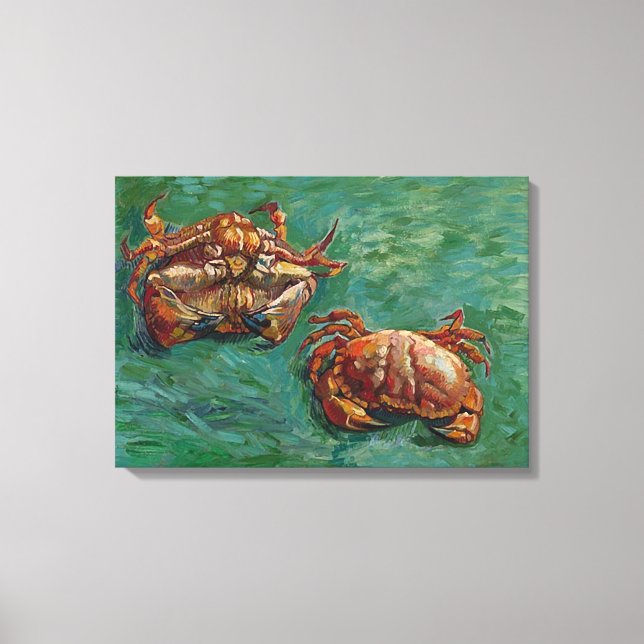 Two Crabs (F606) Van Gogh Fine Art Canvas Print (Front)