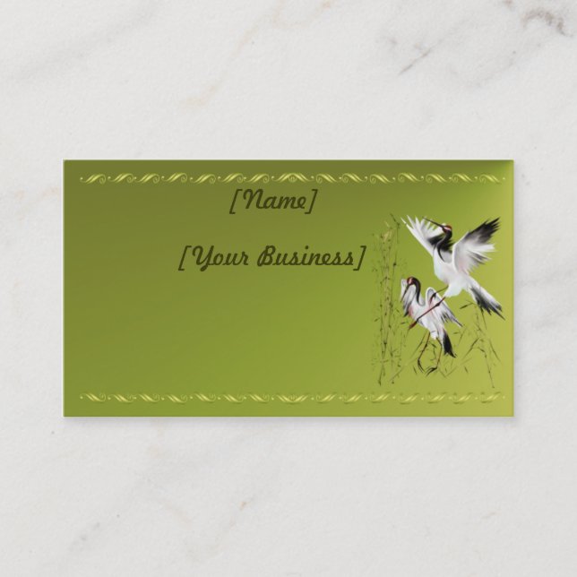 Two Cranes In Bamboo profilecard_business_horiz... Business Card (Front)