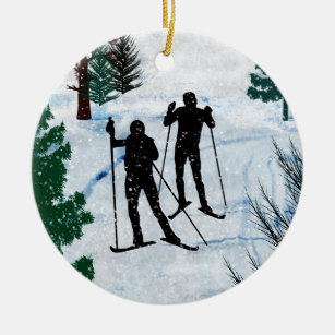 Cross Country Skiing Christmas Ornaments Zazzle 100 Satisfaction Guaranteed
