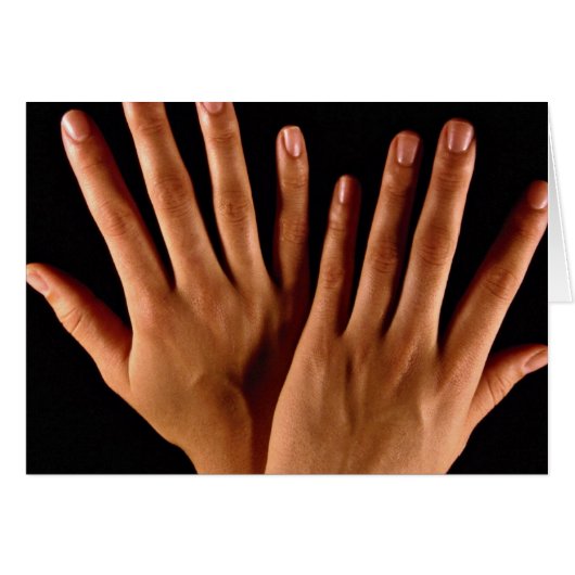 Two crossed hands cards (Front Horizontal)