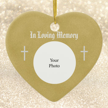 Two Crosses Memorial Christmas Ornament by ornamentsbyhenis at Zazzle