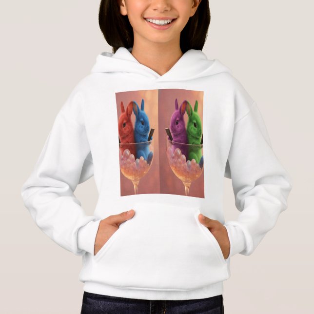 two cups have rabbits hoodie (Front)