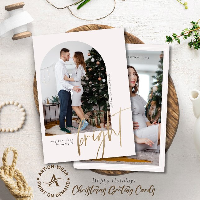 Two Custom Photos Bright Text Blush Pink Frame Invitation (Creator Uploaded)