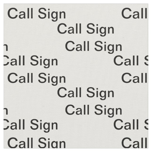 Two Customized Call Signs Ham Radio Fabric (Close Up)