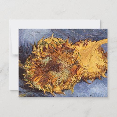 Two Cut Sunflowers by Vincent van Gogh