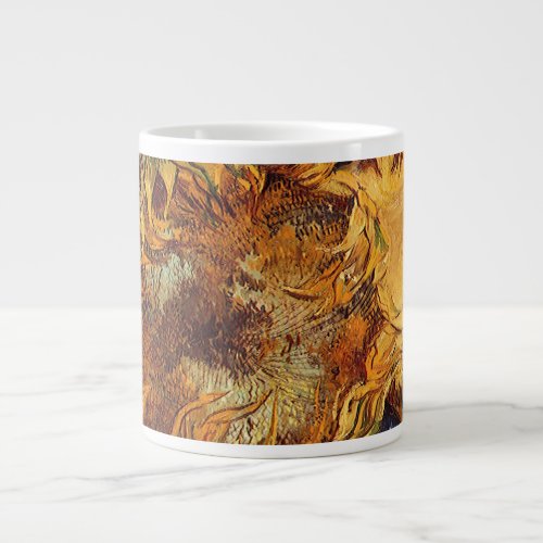 Two Cut Sunflowers by Vincent van Gogh Large Coffee Mug