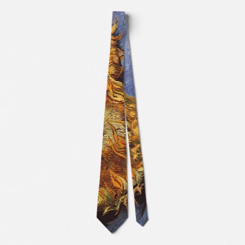 Two Cut Sunflowers by Vincent van Gogh Neck Tie