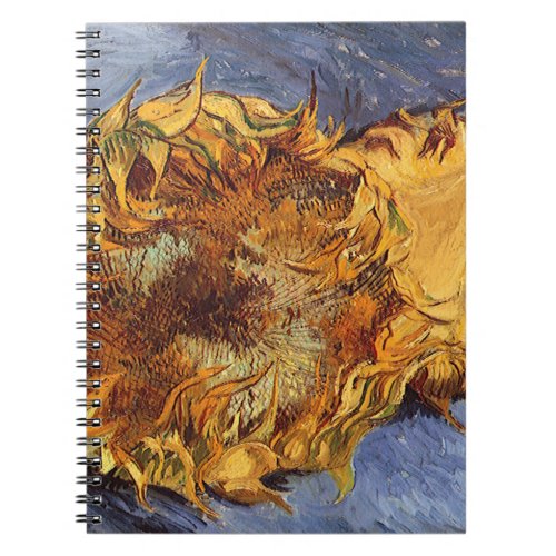 Two Cut Sunflowers by Vincent van Gogh Notebook
