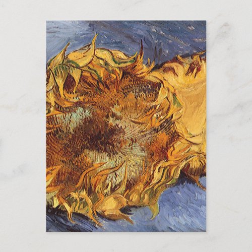 Two Cut Sunflowers by Vincent van Gogh Postcard