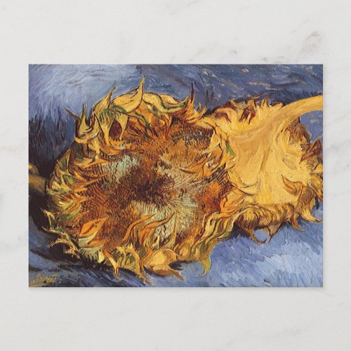 Two Cut Sunflowers by Vincent van Gogh Postcard