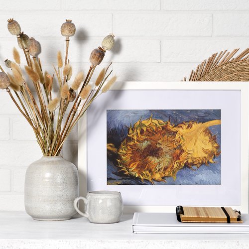 Two Cut Sunflowers by Vincent van Gogh Poster