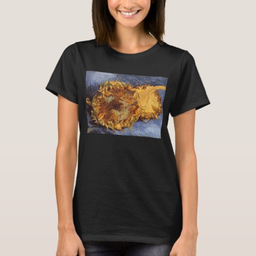 Two Cut Sunflowers by Vincent van Gogh T_Shirt